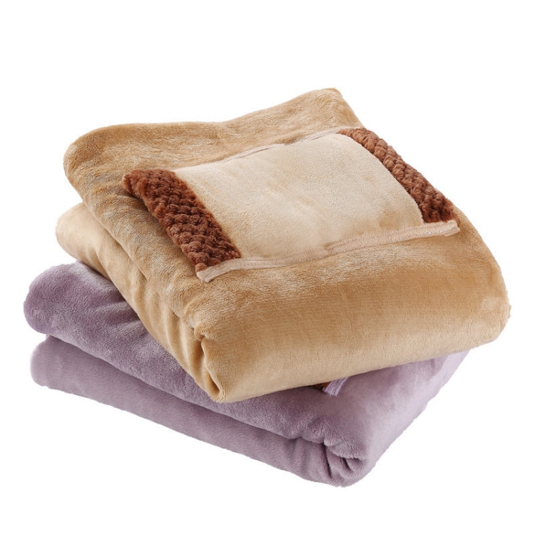 5V USB Electric Blanket Multi-functional Hand Warmer Knee Pad Farai Fleece Blanket, Style 2 (Camel), Style 2 (Pink)