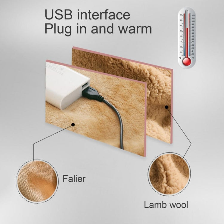 5V USB Electric Blanket Multi-functional Hand Warmer Knee Pad Farai Fleece Blanket, Style 2 (Camel), Style 2 (Pink)