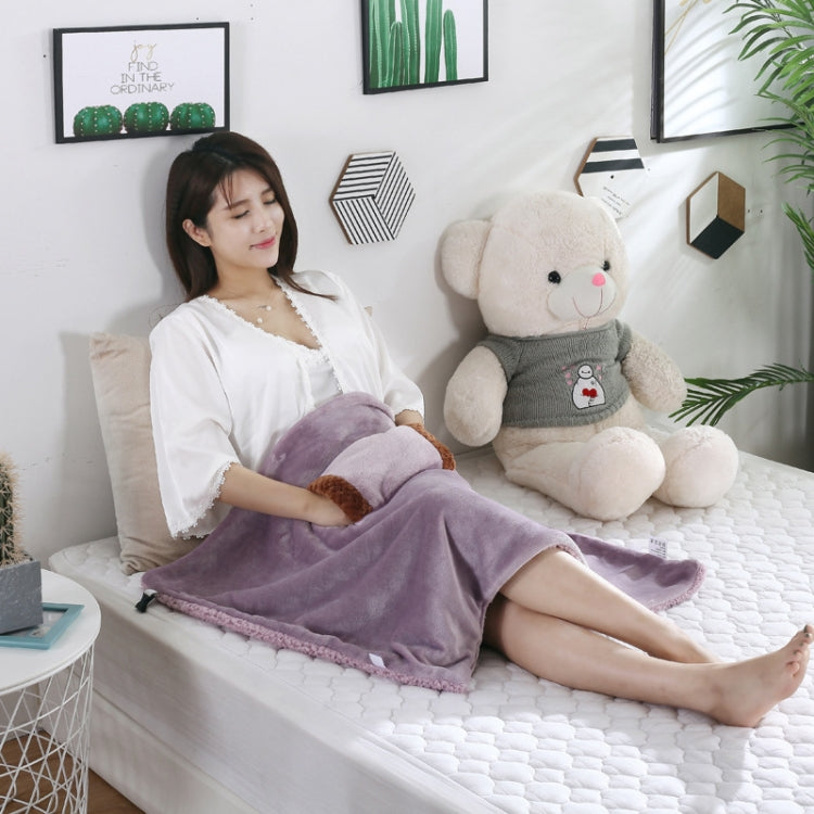 5V USB Electric Blanket Multi-functional Hand Warmer Knee Pad Farai Fleece Blanket, Style 2 (Camel), Style 2 (Pink)