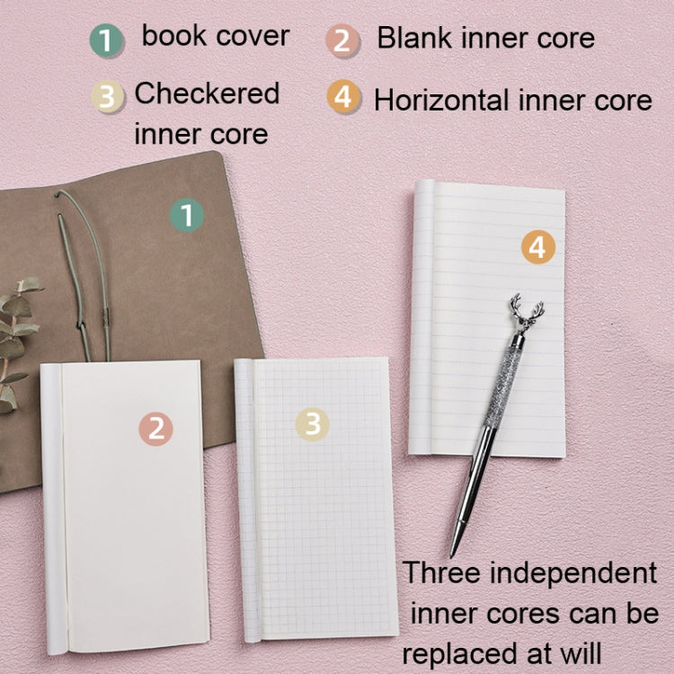 A6  Retro Lace Carved Girls Hand Ledger Diary With 3 Separate Inner Pages, Dark Green, Pink, Bright Orange, Oats, Beige