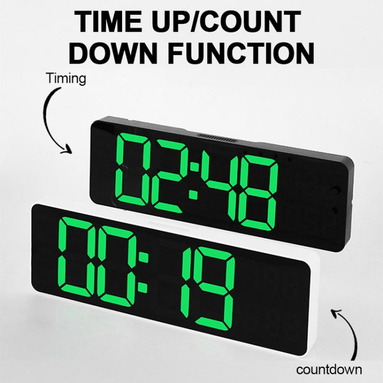 6629 13 Inch Multifunctional LED Living Room Large Screen Wall Clock, 13 Inch Black Shell Orange Light, 13 Inch Black Shell Green Light, 13 Inch Black Shell Red Light, 13 Inch White Shell Orange Light, 13 Inch White Shell Green Light                   ...
