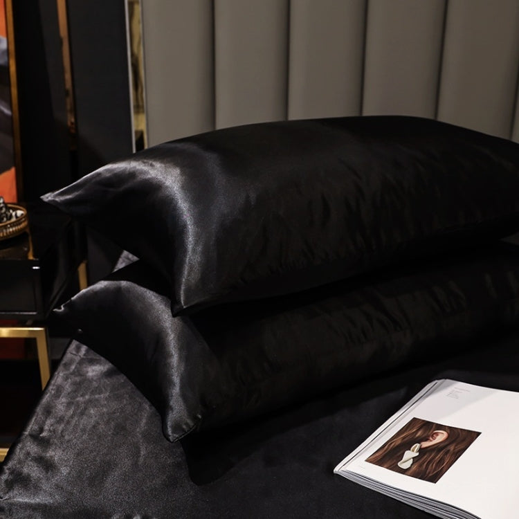 1 Pairs Ice Silk Pillowcase Home Textile Bedding, Size:, 50x75cm, 50x90cm