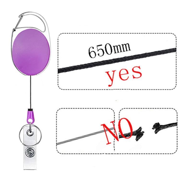 68cm Retractable Pull Badge Reel Zinc Alloy ID Lanyard Name Tag Card Badge Holder, White, Orange, Pink, Black, Red, Yellow, Green, Navy Blue, Purple, Sky Blue