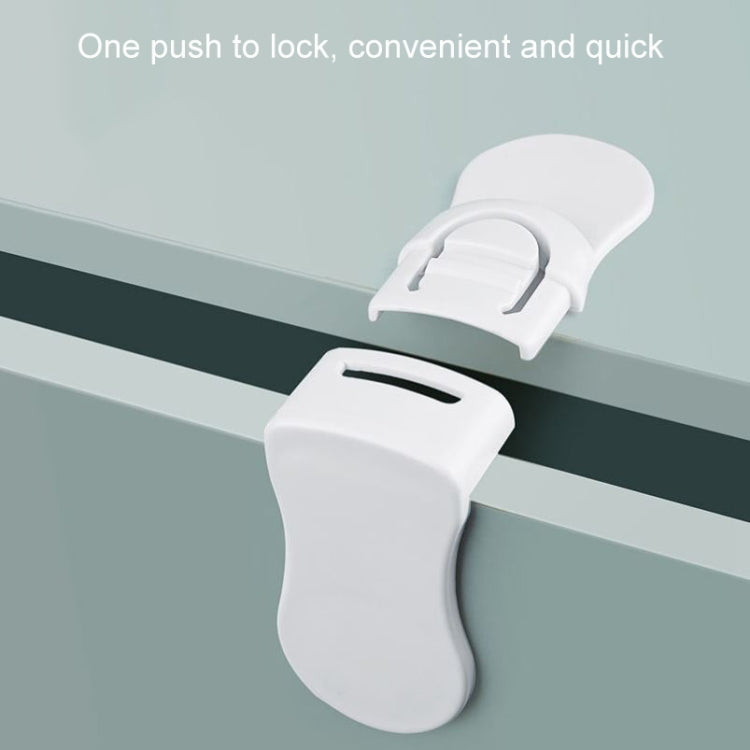 10 PCS Child Safety Lock Baby Anti-pinch Hand Protection Lock, Right Angle