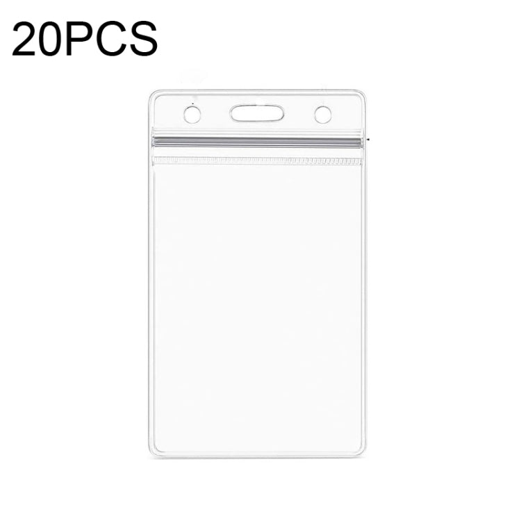 20 PCS Transparent PVC Vertical Plastic Card Sleeves Waterproof ID Card Sleeves Badges, ID Card Sleeves Badges