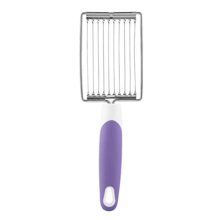 Tomato Luncheon Meat Slicer Non-slip Stainless Steel Fruit Cutter, Fruit Cutter(Blue), Fruit Cutter(Green), Fruit Cutter(Orange), Fruit Cutter(Purple)