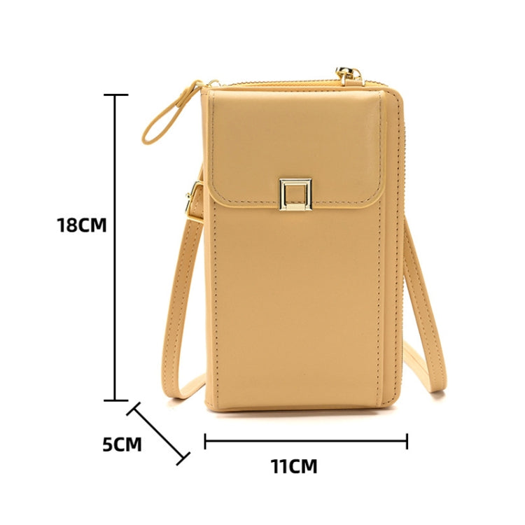 Ladies Cross-body Shoulder Bag Long Purse Mobile Phone Bag, Style 2 Apricot, Style 2 White, Style 2 Yellow, Style 2 Black, Style 2 Light Purple