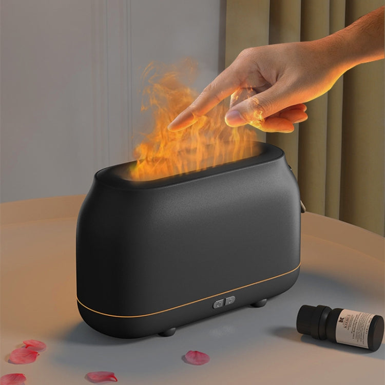Simulation Flame Aromatherapy Humidifier Bedroom Ambient Light, White, Green, Gray, 3 Colors (RGB)