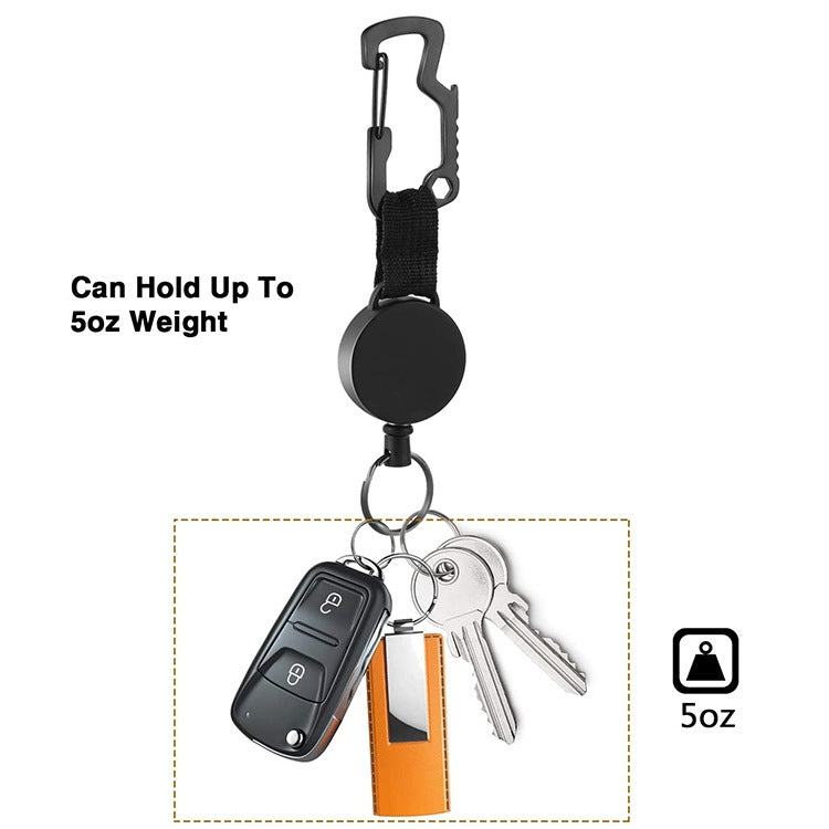 Outdoor Multifunctional Stainless Steel D-Type Carabiner Bottle Opener, TZ-001