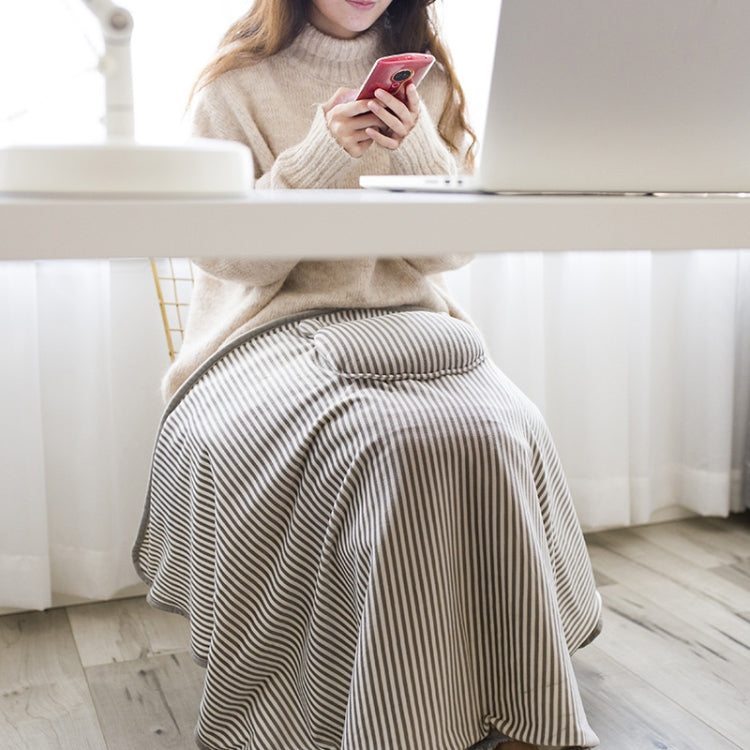 AI-540 72x115cm USB Body Warmer Blanket Office Heater Electric Heating Shawl, 72x115cm Pink Rabbit Stripes, 72x115cm Khaki Elk Stripes, 72x115cm Green, 72x115cm Pink, 72x115cm Gray Cat Stripes