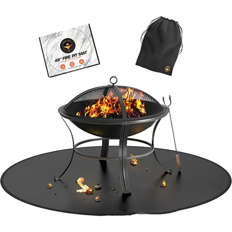 Fireproof Grill Mat Fiberglass High Temperature Resistant Camping Mat, 24 Inches, 32 Inches, 36 Inches