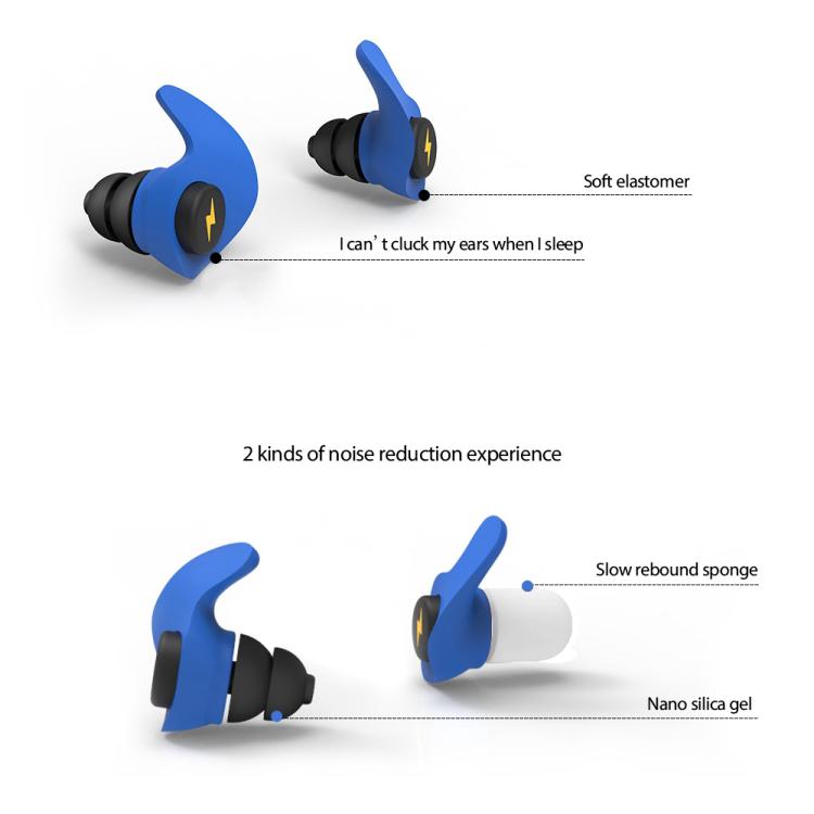 Anti-noise Sleep Earplugs Soundproof Earplugs, Red, Blue, Black