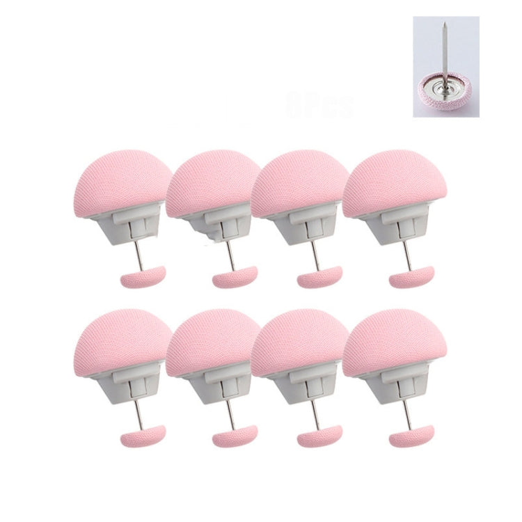 8 PCS Non-marking One-touch Unlocking Mushroom-shaped Quilt Fixer, Pink+Cloth Needle, Blue+Cloth Needle