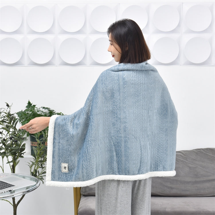 Flannel Thickened Embossed Shawl Blanket Office Air Conditioning Blanket, 80x130cm, 100x150cm