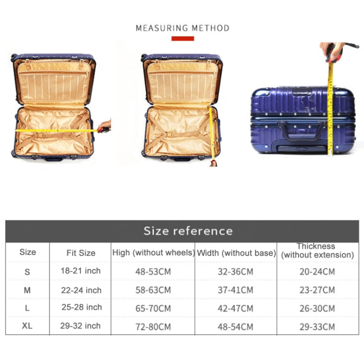 Thickened Wear-resistant Stretch Luggage Dust-proof Protective Cover, S, M, L, XL