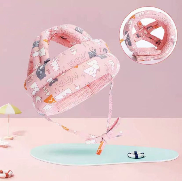 Baby Breathable Anti-fall Head Protective Cap Baby Protective Cap Toddler Bumper Cap, Spec:, Starfish, Pink Forest, Green Forest, Gray Forest, Pink Forest Antlers, Green Forest Antlers, Gray Forest Antlers, Starfish Antlers, Gray Cloud, Gray Star      ...