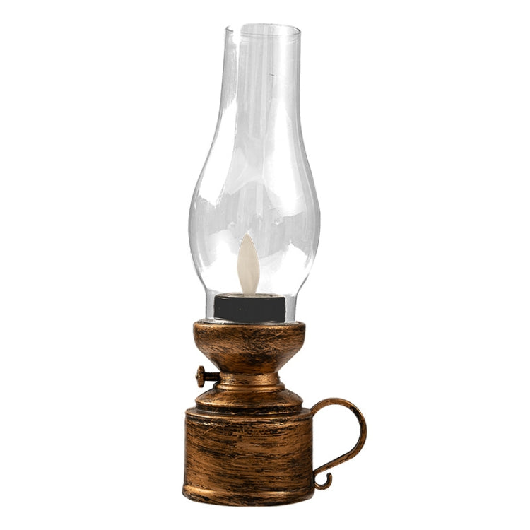 Retro Luminous Kerosene Lamp Christmas Simulation Oil Lamp Decoration, Spec:, Water-drop (Bronze), Water-drop (Black), Water-drop (White), Shaking (Bronze), Shaking (Black), Shaking (White)