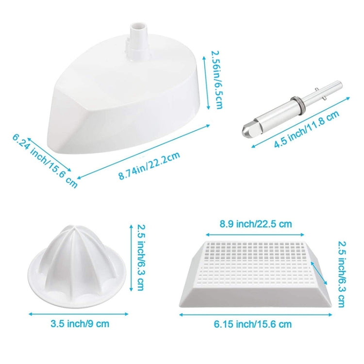 4-Piece Citrus Juicer Attachment Set for KitchenAid Stand Mixers Includes Reamer, Pulp Filter Basket & Base, For KitchenAid 4.5QT/5QT