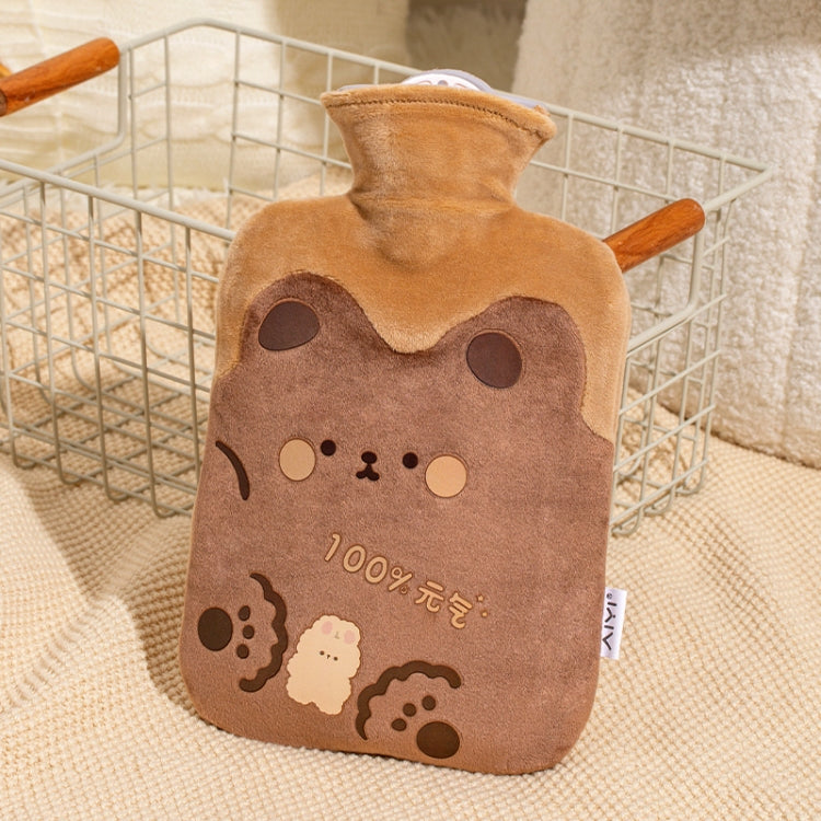ZS103 Cartoon Plush Water-filled Hot Water Bags Explosion-proof Leak-proof Warming Water Bottle, Spec:, Pink Lucky Rabbit, Beige Lucky Rabbit, Brown Bear, Khaki Bear, Purple Duck, Pink Rabbit, Deep Blue Duck, Ink Green Duck, Intervened Pink            ...