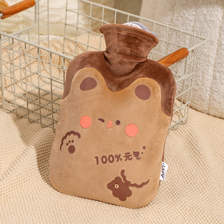 ZS103 Cartoon Plush Water-filled Hot Water Bags Explosion-proof Leak-proof Warming Water Bottle, Spec:, Pink Lucky Rabbit, Beige Lucky Rabbit, Brown Bear, Khaki Bear, Purple Duck, Pink Rabbit, Deep Blue Duck, Ink Green Duck, Intervened Pink            ...
