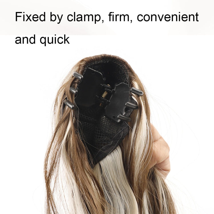 P96 Clip-On Wig Long Ponytail Water Ripple Long Curly Wig