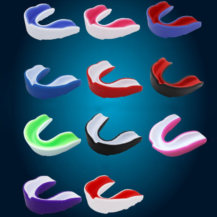 W003 Sanda Training Basketball Boxing Sports Mouth Guard EVA Braces, Style: Adult (White Green), Adult (White Green), Adult (White Red), Adult (Pink White), Adult (White Blue), Children (Black White), Children (Pink White), Children (Blue White)       ...