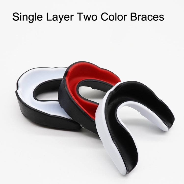 W003 Sanda Training Basketball Boxing Sports Mouth Guard EVA Braces, Style: Adult (White Green), Adult (White Green), Adult (White Red), Adult (Pink White), Adult (White Blue), Children (Black White), Children (Pink White), Children (Blue White)       ...