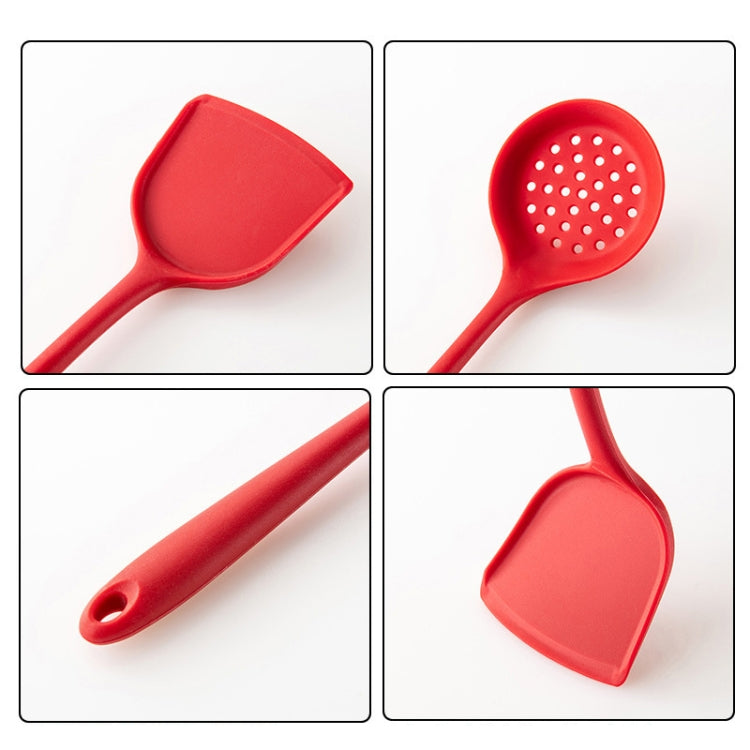 Non-stick High Temperature Resistant Silicone Cookware, Style:Food Clip, Spatula, Soup Spoon, Leak Spoon, Spaghetti Claw, Rice Spoon, Leak Shovel, Scrape, Brush, Food Clip