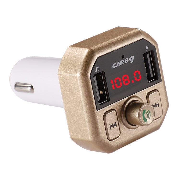 B9 Smart Digital Display Dual USB Bluetooth Car Charger with Hands-free Call Function