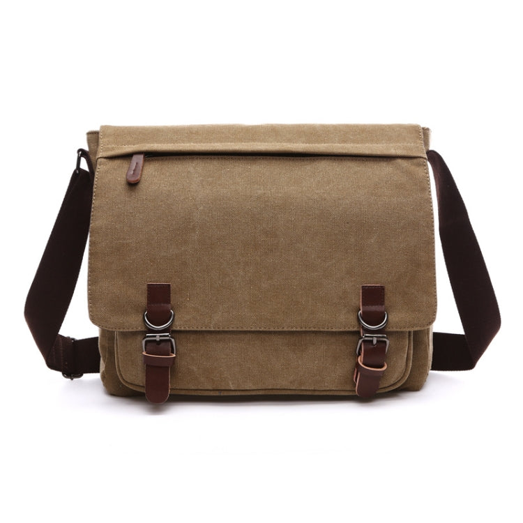 Versatile Canvas Shoulder Messenger Bag Business Computer Bag, Khaki Large, Dark Blue Large, Coffee Large, Black Large, Khaki Medium, Dark Blue Medium, Coffee Medium, Gray Large, Gray Medium, Green Large, Green Medium