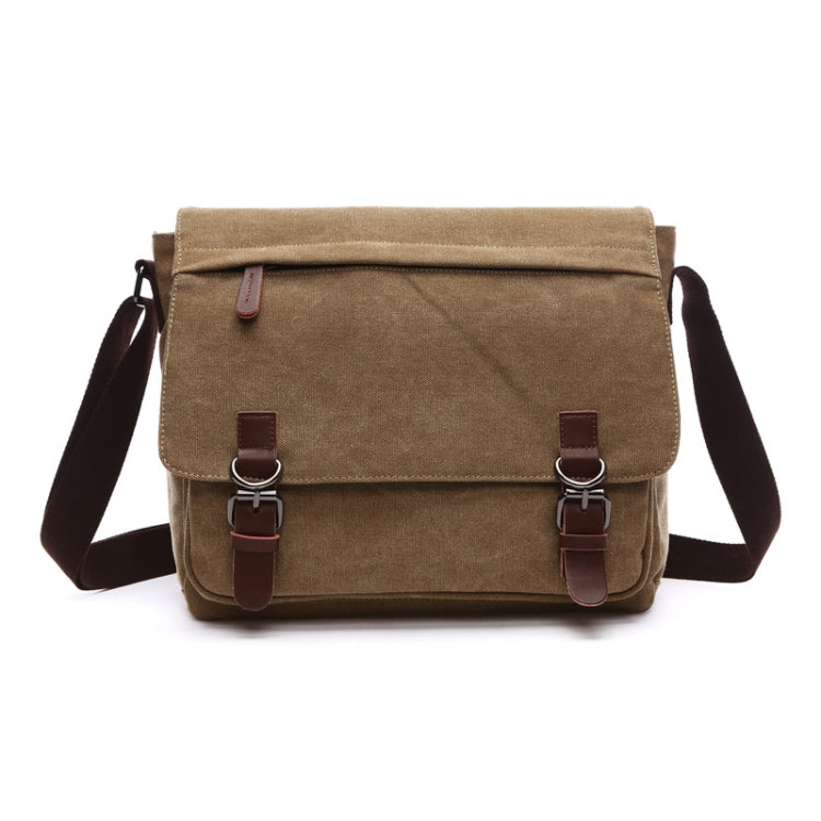 Versatile Canvas Shoulder Messenger Bag Business Computer Bag, Khaki Large, Dark Blue Large, Coffee Large, Black Large, Khaki Medium, Dark Blue Medium, Coffee Medium, Gray Large, Gray Medium, Green Large, Green Medium