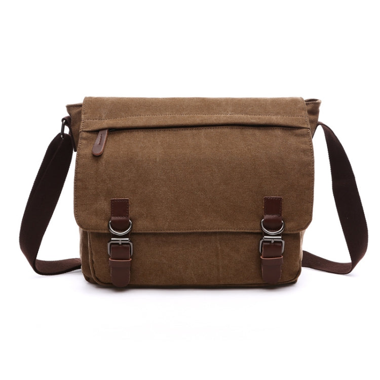 Versatile Canvas Shoulder Messenger Bag Business Computer Bag, Khaki Large, Dark Blue Large, Coffee Large, Black Large, Khaki Medium, Dark Blue Medium, Coffee Medium, Gray Large, Gray Medium, Green Large, Green Medium