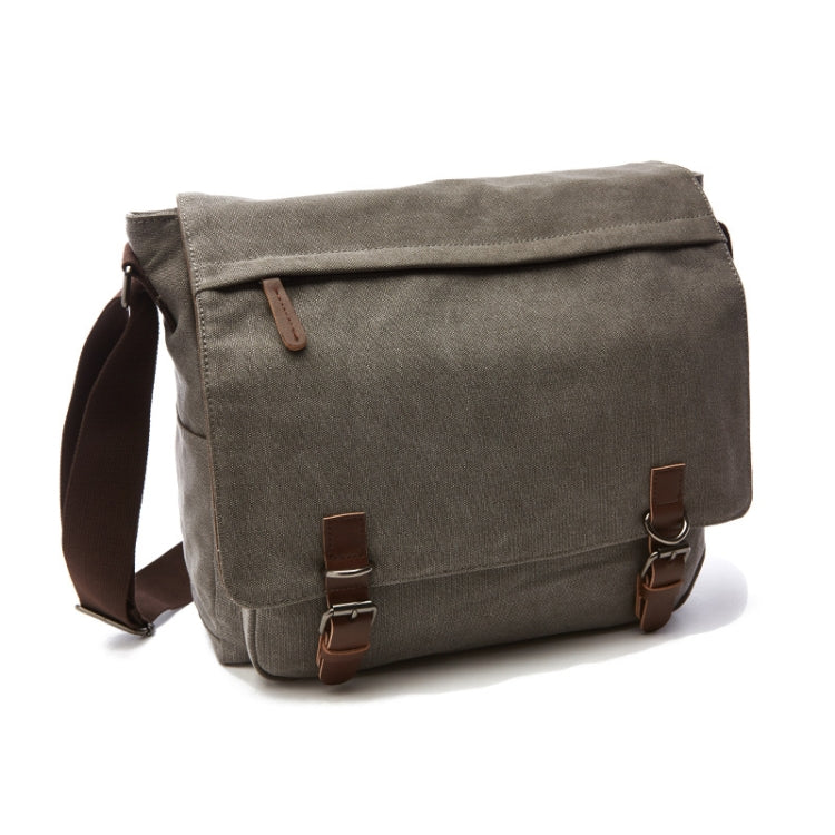 Versatile Canvas Shoulder Messenger Bag Business Computer Bag, Khaki Large, Dark Blue Large, Coffee Large, Black Large, Khaki Medium, Dark Blue Medium, Coffee Medium, Gray Large, Gray Medium, Green Large, Green Medium