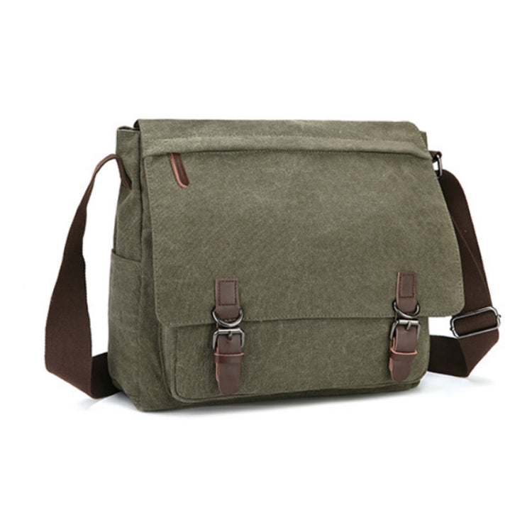 Versatile Canvas Shoulder Messenger Bag Business Computer Bag, Khaki Large, Dark Blue Large, Coffee Large, Black Large, Khaki Medium, Dark Blue Medium, Coffee Medium, Gray Large, Gray Medium, Green Large, Green Medium