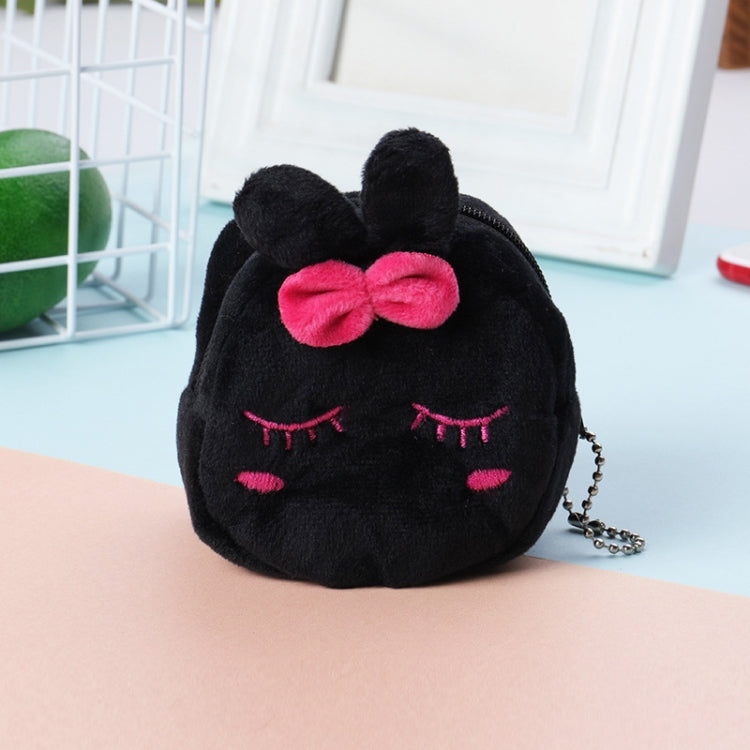 2pcs Children Cartoon Plush Three-dimensional Key Coin Purse, Panda, Shy Rabbit, Strawberry Rabbit, Shy Bear, Yellow Duckling, Chick, Black Rabbit, Red Strawberry, Red Cat Eagle, Blue Panda, Ladybug, Frog