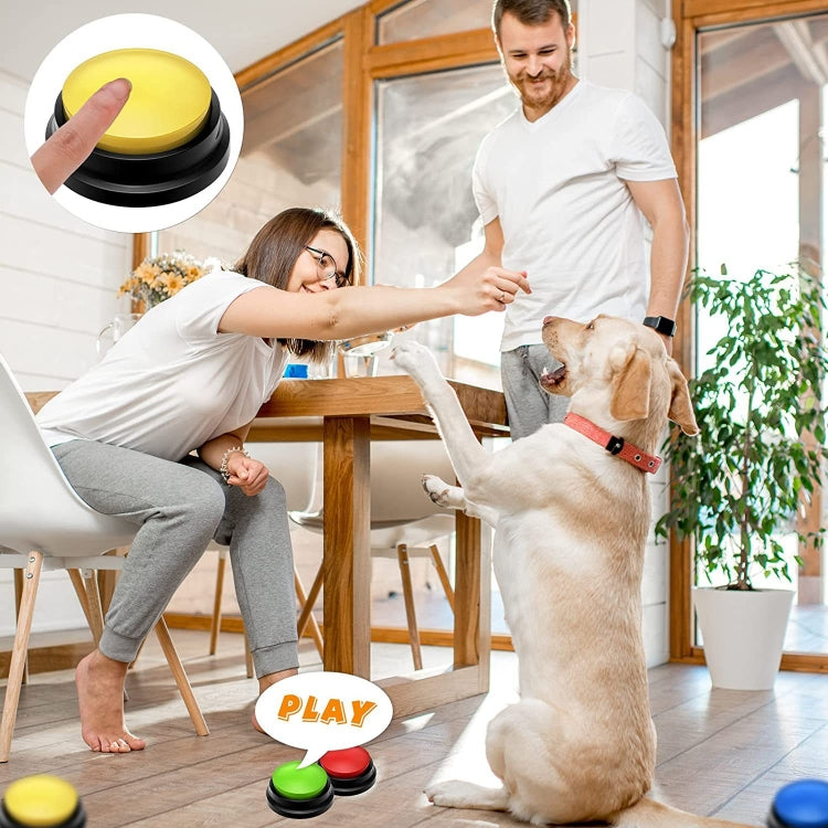 Pet Communication Button Dog Vocal Box Recording Vocalizer, Style: Recording Model, Yellow, Lake Blue, White, Dark Blue, Light Blue, Green, Purple, Red, Orange, Rose Red, Pink