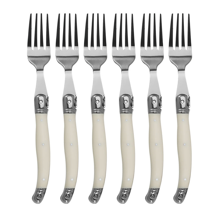 Stainless Steel Knife Fork Spoon Set Plastic Handle Western Tableware, 3 In 1, 4 In 1, 6 Spoons, 6 Tea Spoons, 6 Knives, 6 Forks
