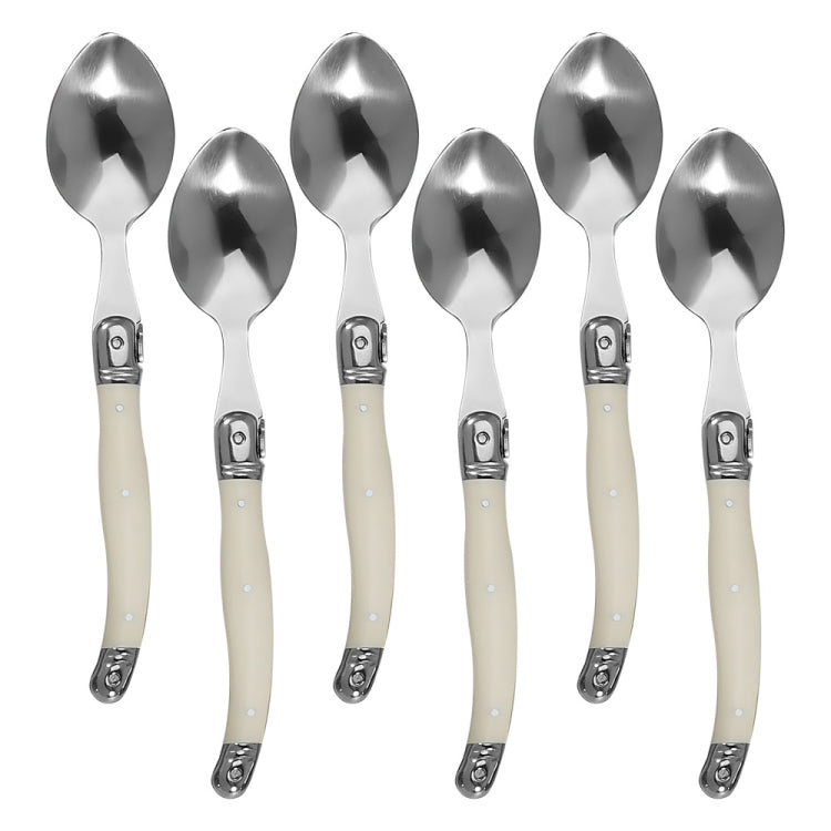 Stainless Steel Knife Fork Spoon Set Plastic Handle Western Tableware, 3 In 1, 4 In 1, 6 Spoons, 6 Tea Spoons, 6 Knives, 6 Forks