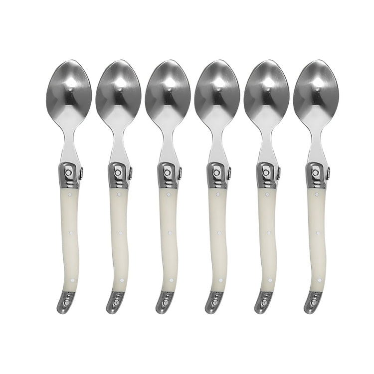 Stainless Steel Knife Fork Spoon Set Plastic Handle Western Tableware, 3 In 1, 4 In 1, 6 Spoons, 6 Tea Spoons, 6 Knives, 6 Forks