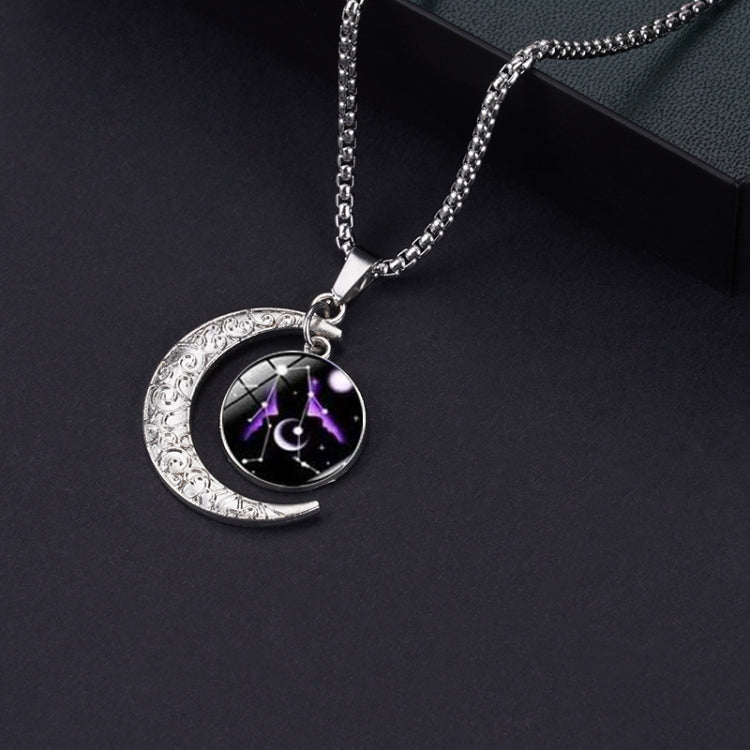 Luminous Zodiac Moon Titanium Steel Necklace Personalized Moon Pendant, Necklace Leo, Necklace Virgo, Necklace Libra, Necklace Scorpio, Necklace Sagittarius, Necklace Aquarius, Necklace Capricorn, Necklace Pisces, Necklace Aries, Necklace Taurus       ...