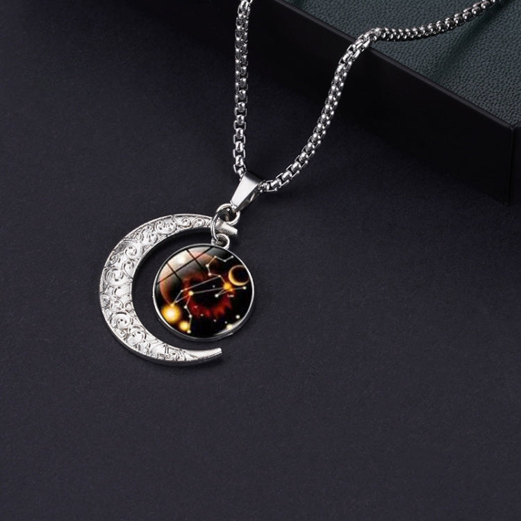 Luminous Zodiac Moon Titanium Steel Necklace Personalized Moon Pendant, Necklace Leo, Necklace Virgo, Necklace Libra, Necklace Scorpio, Necklace Sagittarius, Necklace Aquarius, Necklace Capricorn, Necklace Pisces, Necklace Aries, Necklace Taurus       ...