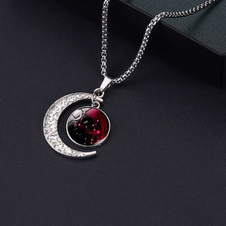 Luminous Zodiac Moon Titanium Steel Necklace Personalized Moon Pendant, Necklace Leo, Necklace Virgo, Necklace Libra, Necklace Scorpio, Necklace Sagittarius, Necklace Aquarius, Necklace Capricorn, Necklace Pisces, Necklace Aries, Necklace Taurus       ...