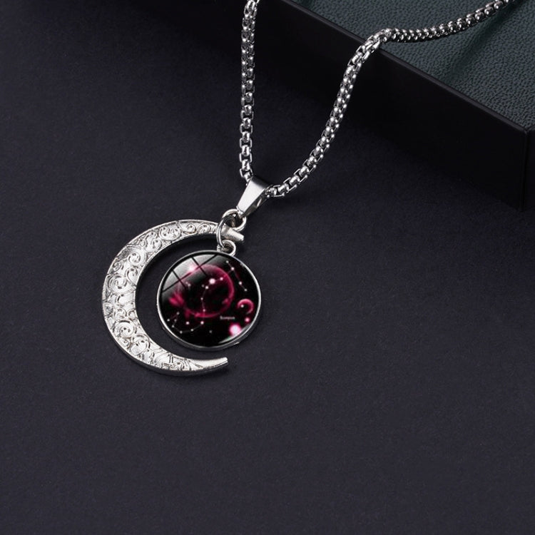 Luminous Zodiac Moon Titanium Steel Necklace Personalized Moon Pendant, Necklace Leo, Necklace Virgo, Necklace Libra, Necklace Scorpio, Necklace Sagittarius, Necklace Aquarius, Necklace Capricorn, Necklace Pisces, Necklace Aries, Necklace Taurus       ...