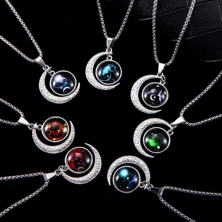 Luminous Zodiac Moon Titanium Steel Necklace Personalized Moon Pendant, Necklace Leo, Necklace Virgo, Necklace Libra, Necklace Scorpio, Necklace Sagittarius, Necklace Aquarius, Necklace Capricorn, Necklace Pisces, Necklace Aries, Necklace Taurus       ...