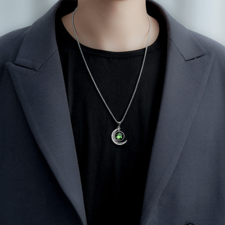 Luminous Zodiac Moon Titanium Steel Necklace Personalized Moon Pendant, Necklace Leo, Necklace Virgo, Necklace Libra, Necklace Scorpio, Necklace Sagittarius, Necklace Aquarius, Necklace Capricorn, Necklace Pisces, Necklace Aries, Necklace Taurus       ...