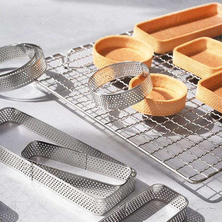 BN1006 Stainless Steel Mousse Circle Thickened Perforated Cake Mold DIY Baking Tools, Rectangle(4.7 inches), Rectangle(7 inches), Square(2.9 inches), Square(3.3 inches), Square(3.9 inches), Square(4.7 inches), Round(2.7 inches), Oval(4.7 inches)       ...