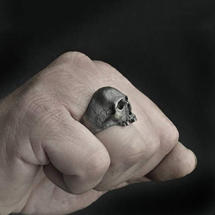 C56213 2pcs Punk Vintage Skull Ring Horror Skull Ring Men Gift, 6, 7, 8, 9, 10, 11, 12, 13, 14