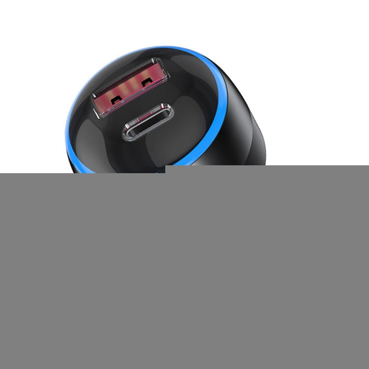 IBD355-1UC 18W+45W Smart Car Charger Dual-port Metal Phone Fast Charger, 63W