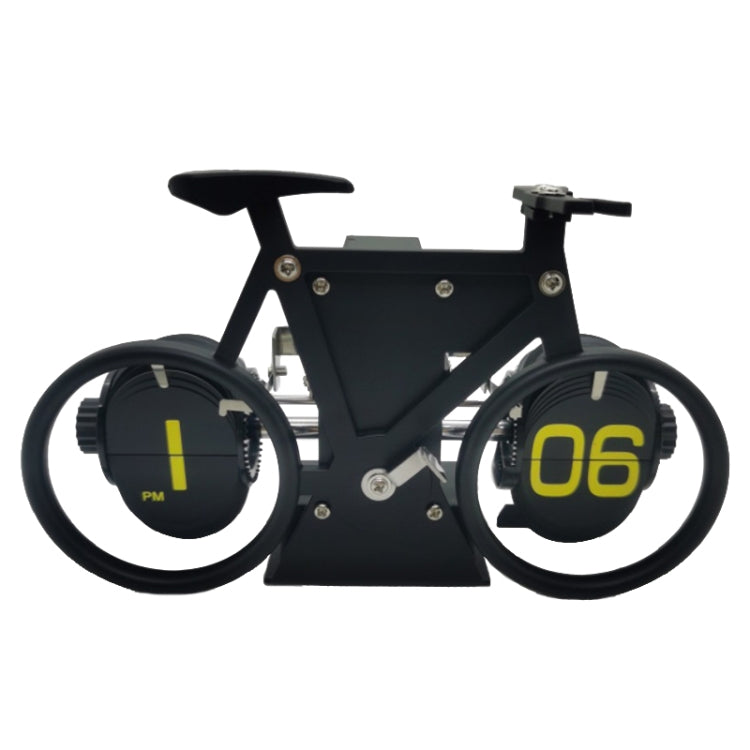 HY-F087 Retro Bicycle Shape Automatic Flip Home Decorative Turning Clock