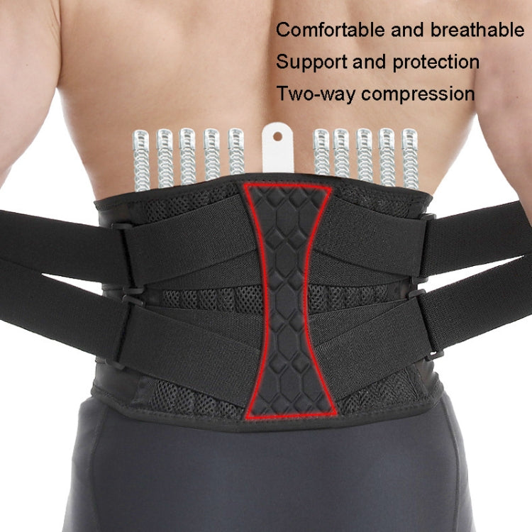 Men Steel Plate Squatting Weightlifting Exercise Use Waist and Abdominal Belt, Size:, M, L, XL